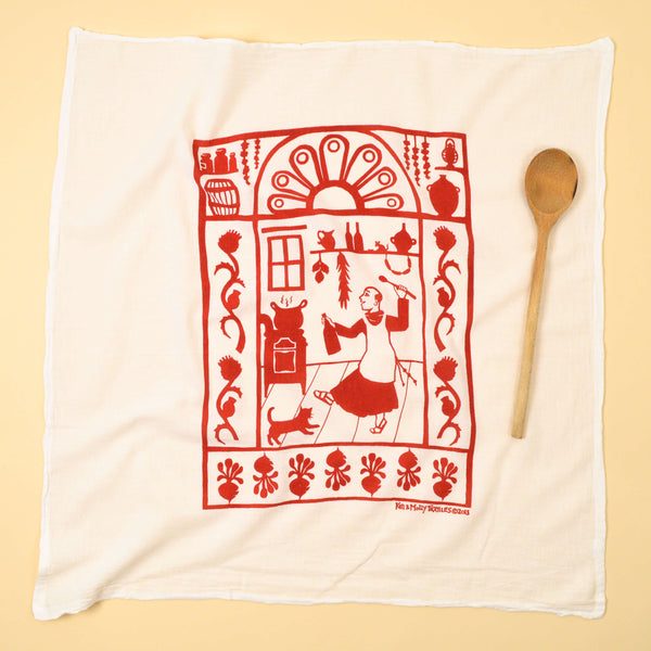 Kei & Molly Textiles Flour Sack Dish Towel: Grow Local – Kei