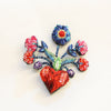 Frida's Flowers Heart Beaded Brooch