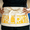 Kei & Molly Waist Aprons, Bees Design,, Worn on Model