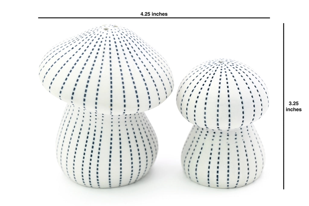 Art Floral Trading - Mushroom Salt & Pepper Shaker, dimensions