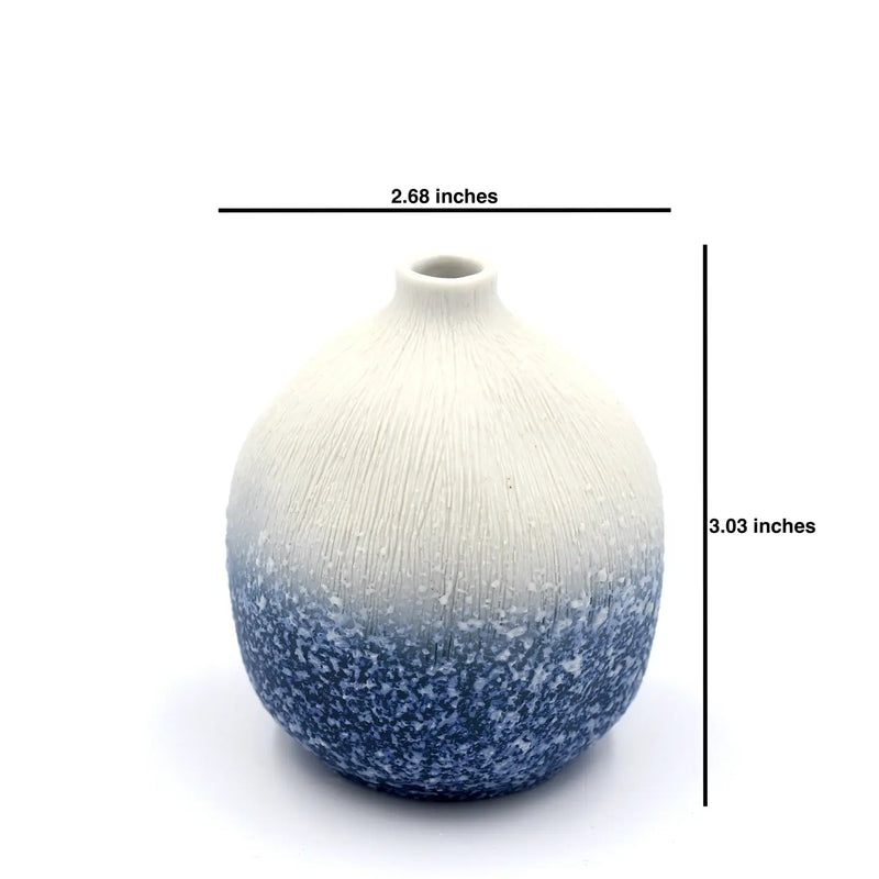 GUGU Speckled Blue Porcelain Bud Vase