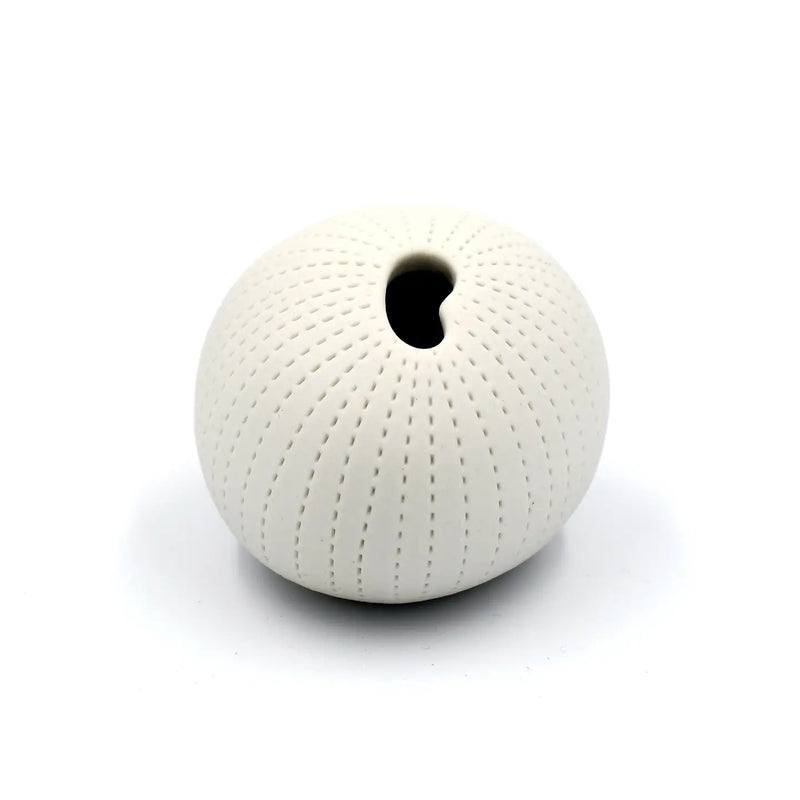 PEBBLE White Line Mini Porcelain Bud Vase