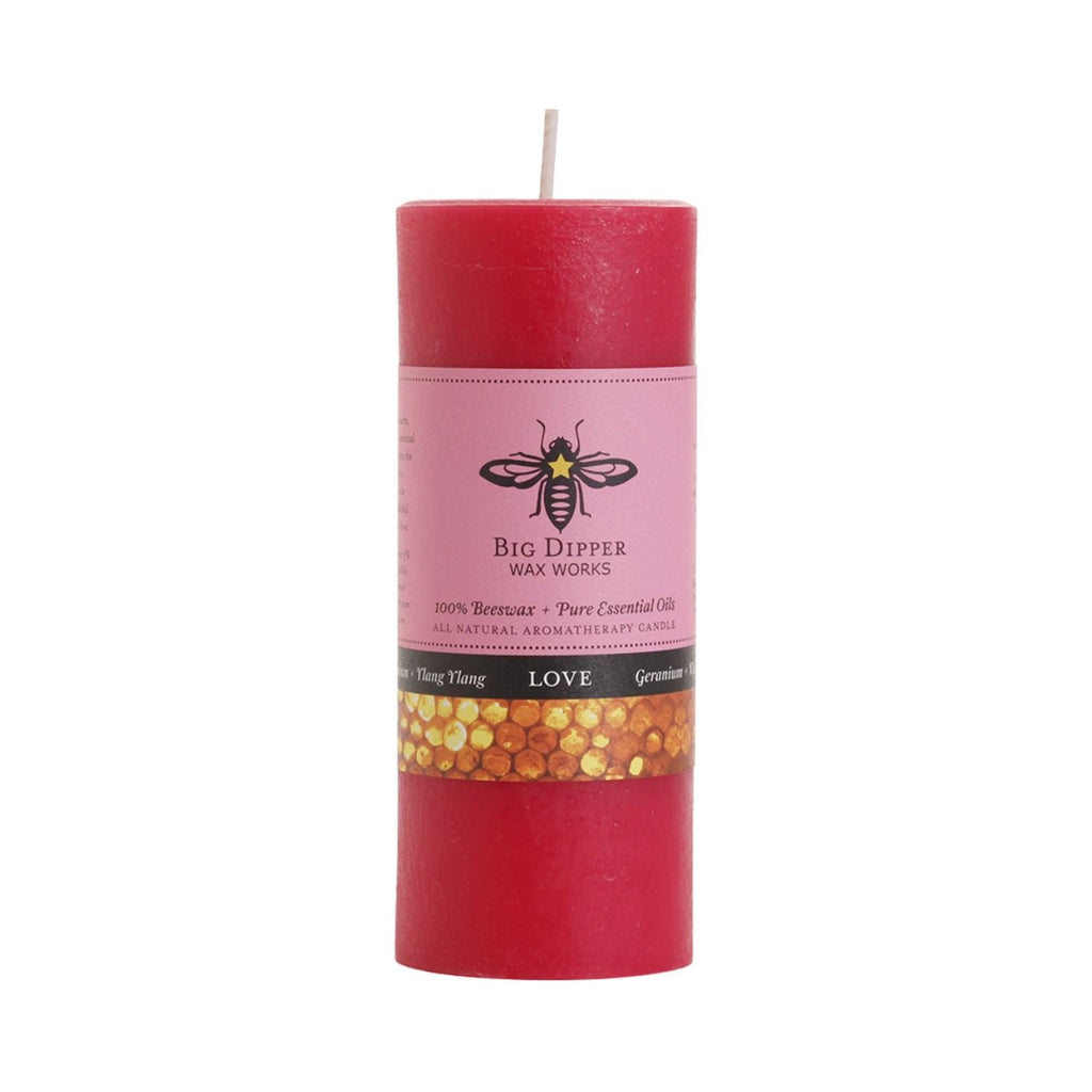 Big Dipper Wax Works- Love Pillar with Geranium + Ylang Ylang