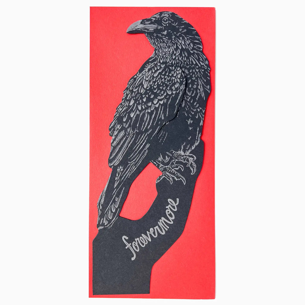 Blackbird Letterpress "Forevermore" Crow Gift Card