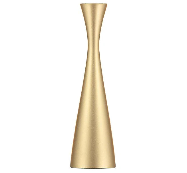 Tall Candleholder Wooden - Old Gold 