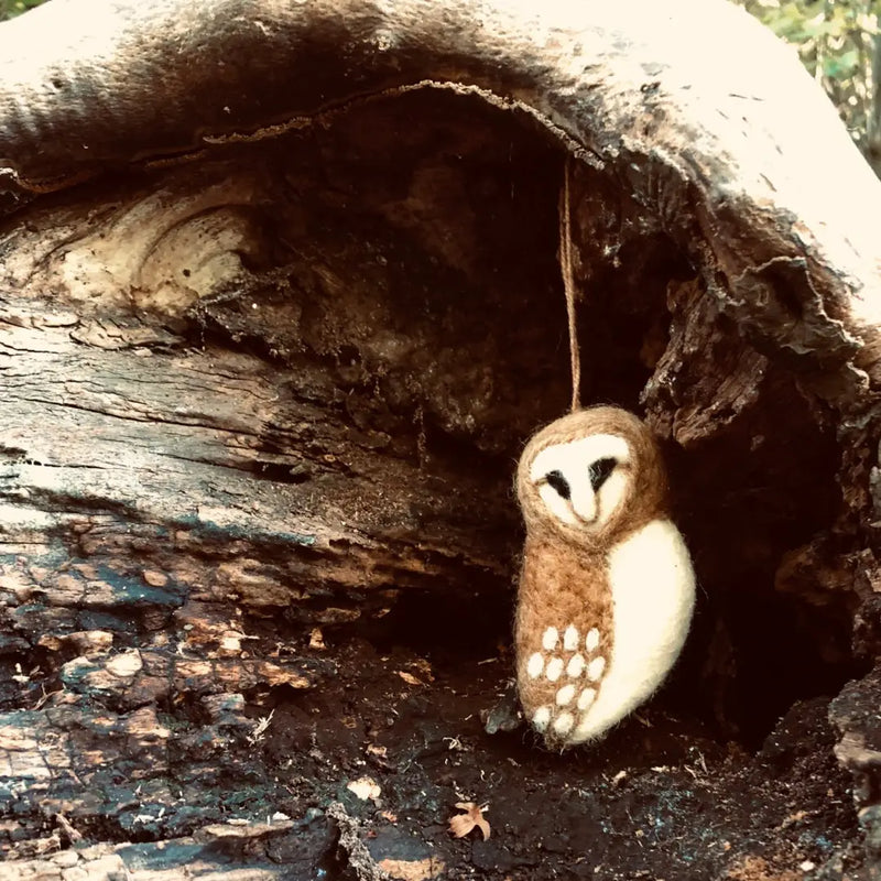 Felt So Good Barn Owl Ornament