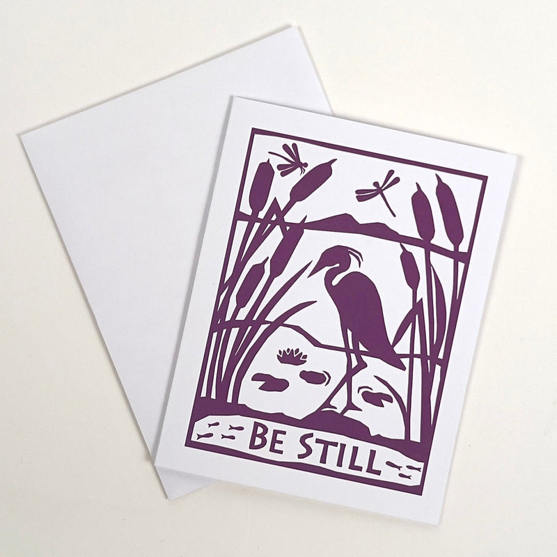 Kei & Molly Contemplation Card Pack: Front view of Be Still  card only