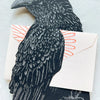 Blackbird Letterpress "Forevermore" Crow Gift Card- with note tucked inside