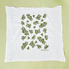 Kei & Molly Olive flour sack dish towel printed in Green color, full front view