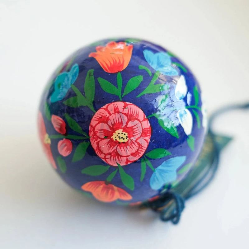 East End Press- Papier Mâché Bauble, Deep Blue