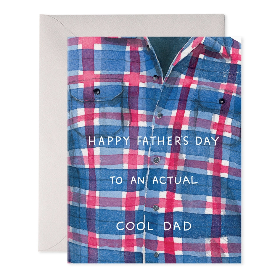 E. Frances- Plaid Dad Card, front