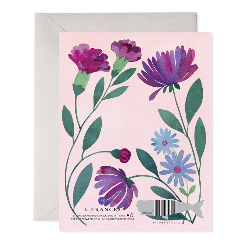 Purple Floral Mother's Day Card