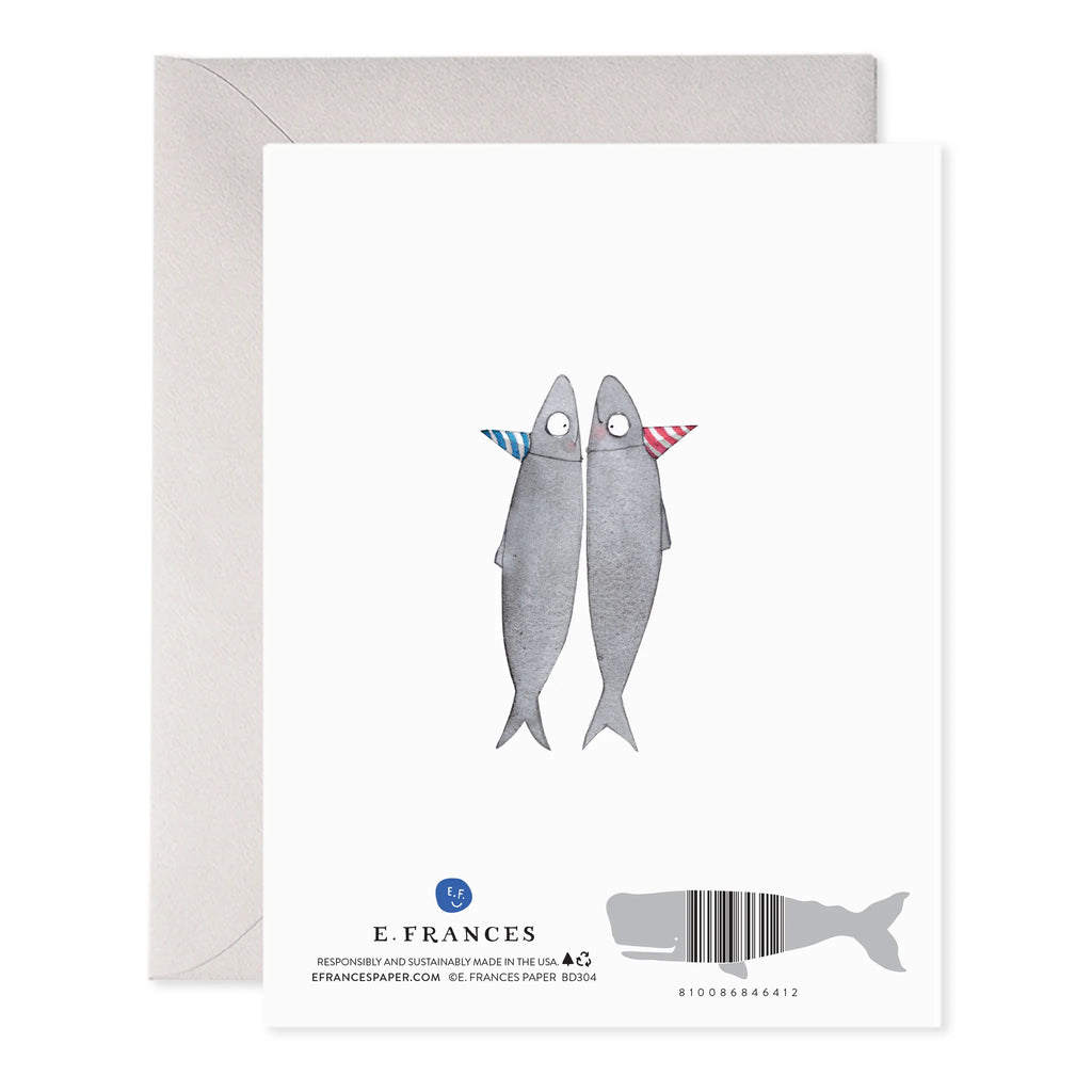 "Damn you're well-preserved" sardine birthday card 