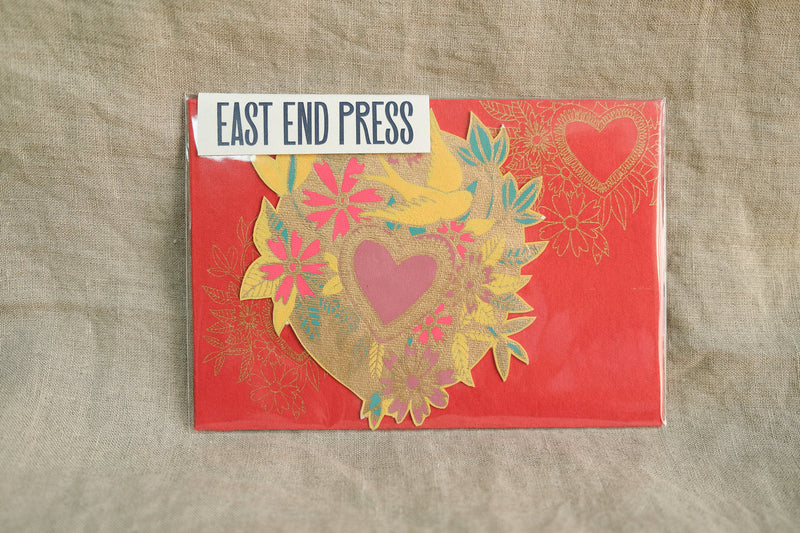 Floral Heart Card by East End Press