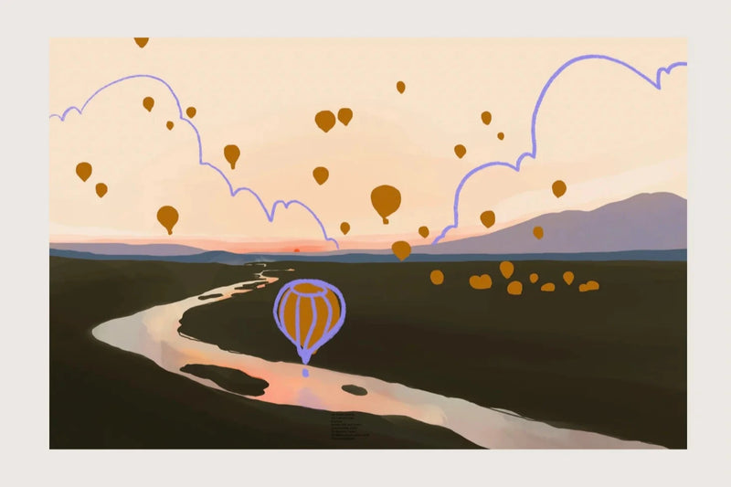 Fenn Fire Studio- The Sunrise Balloons Postcard