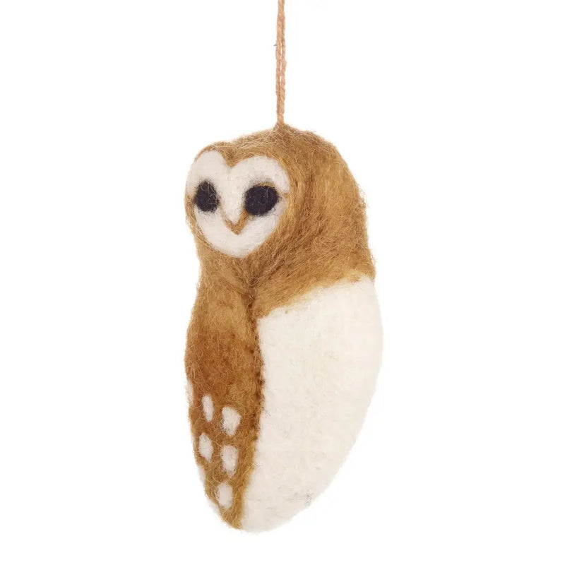 Felt So Good Barn Owl Ornament