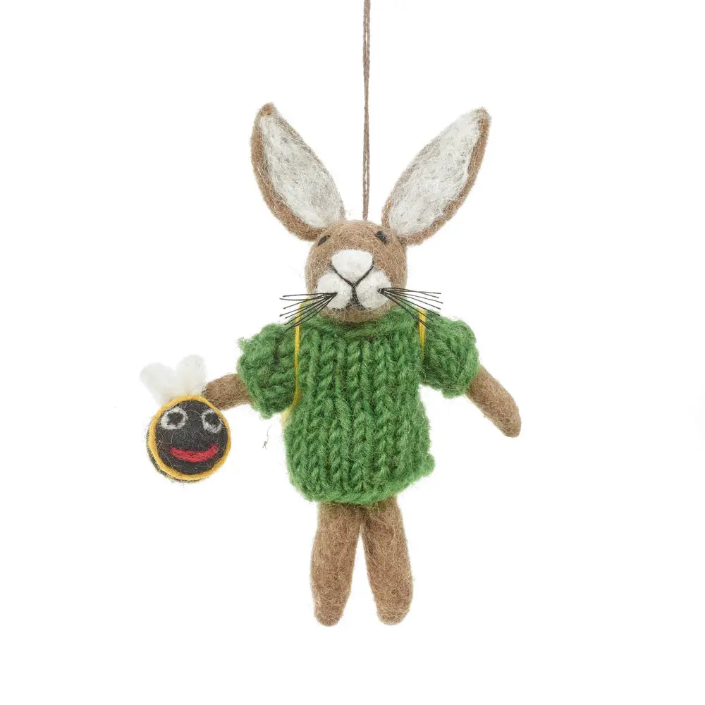 Felt So Good Hare Ornament- front