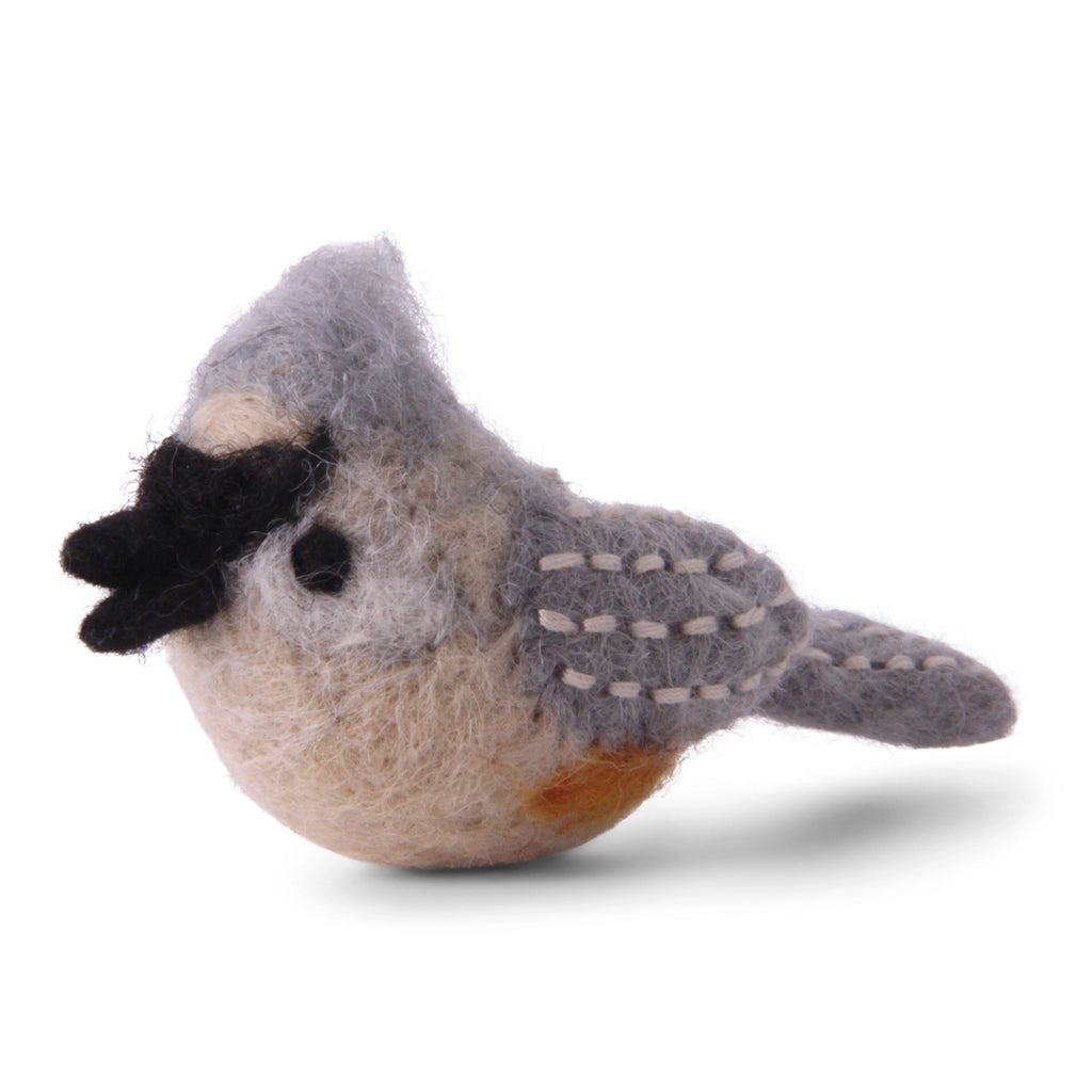 G&S- Felt Tufted Titmouse Bird Ornament