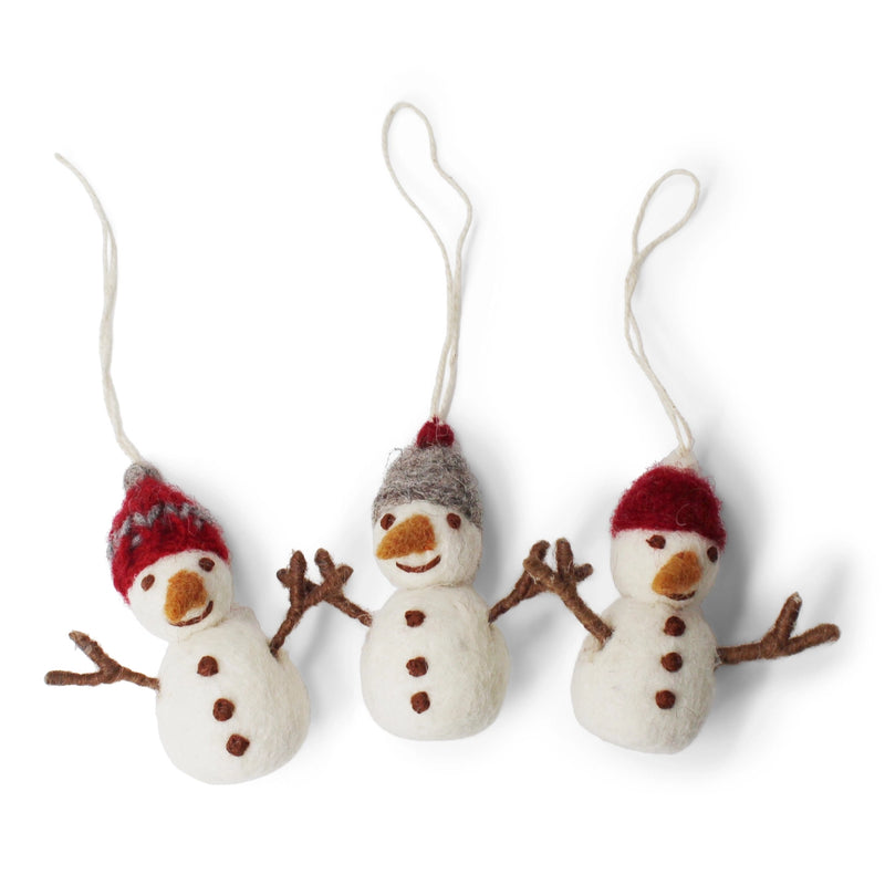 Gry & Sif Mini Snowmen Ornaments