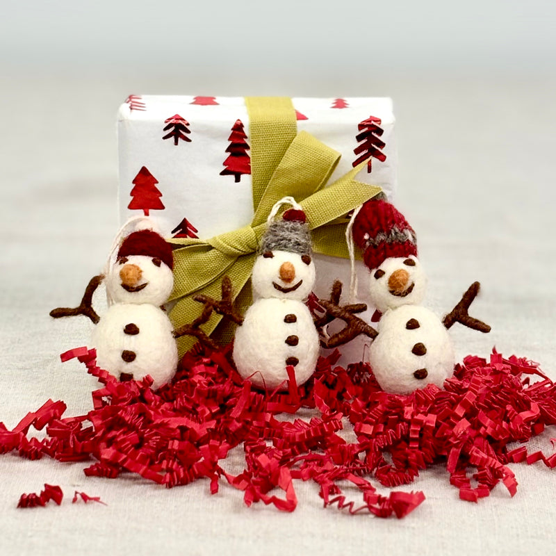 Gry & Sif Mini Snowmen Ornaments