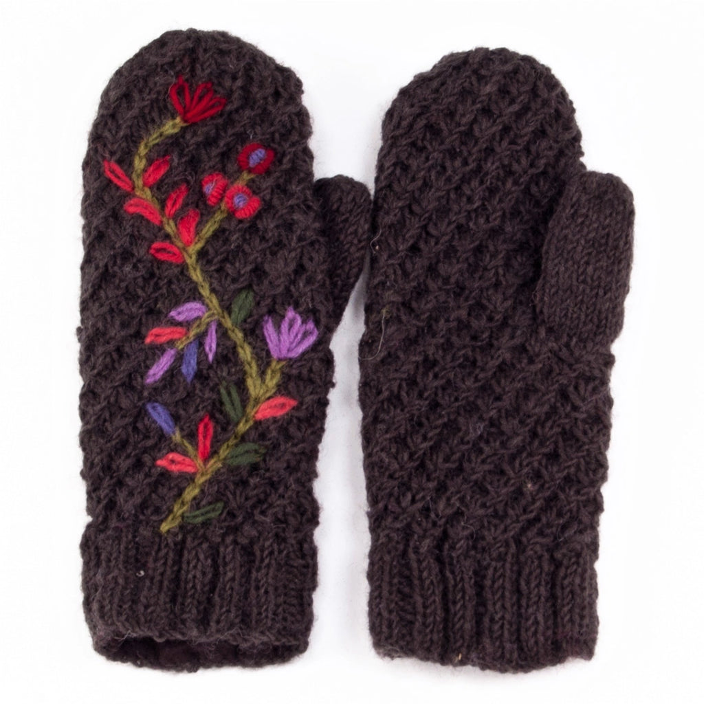 Lost Horizens Wool Mittens- Naomi Charcoal