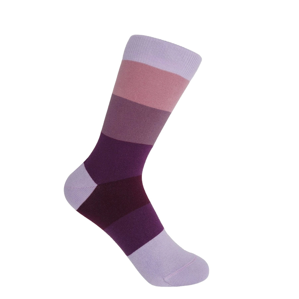 Block Stripe Women's Luxury Socks