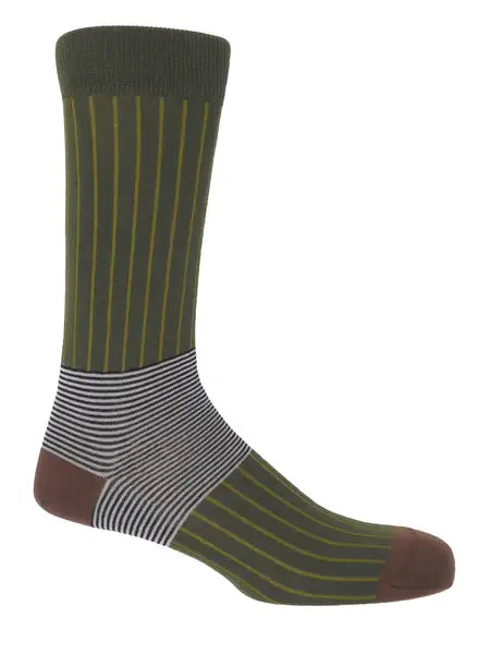 Oxford Stripe Men's Luxury Socks