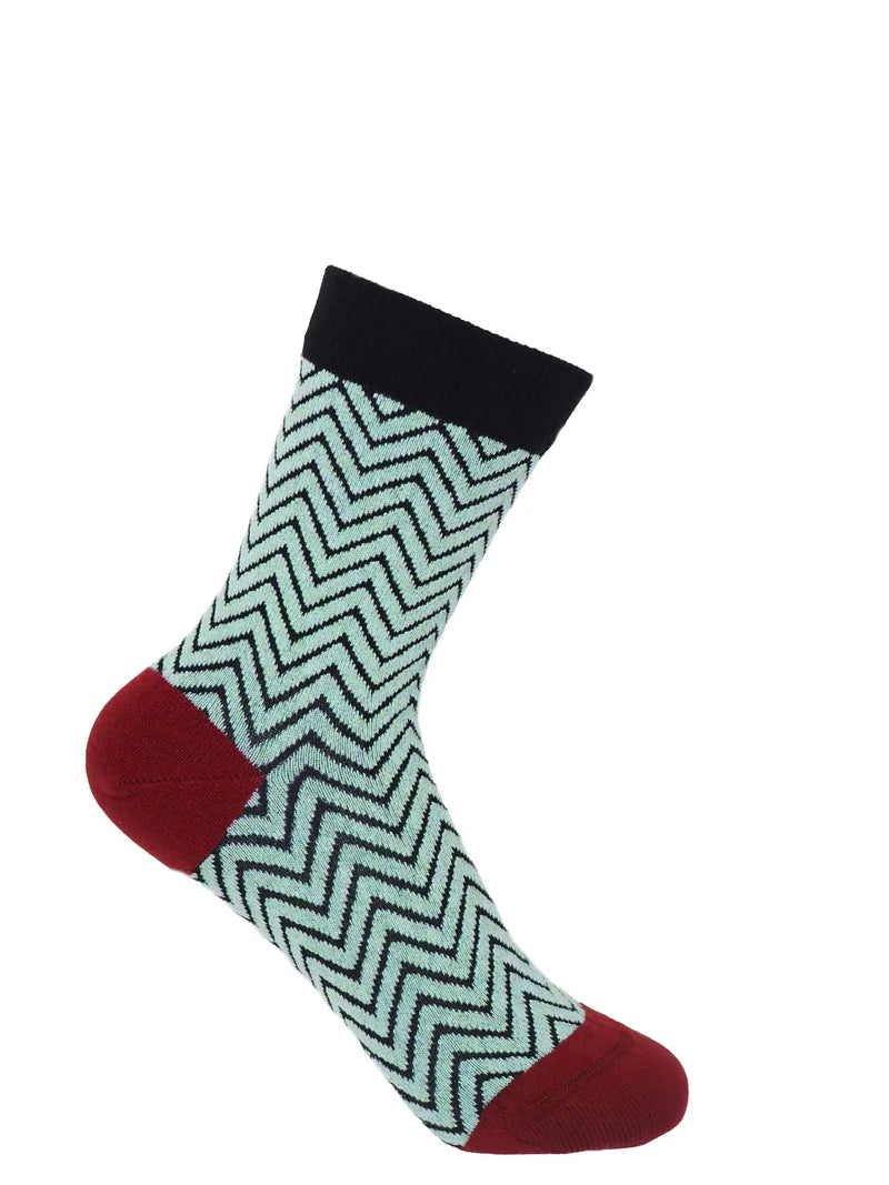 Zigzag Women's Luxury Crew Socks