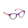 Daphne Purple/Coral Check Readers by Peepers