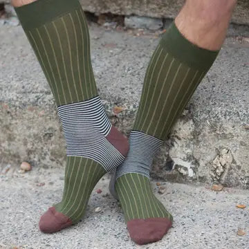 Oxford Stripe Men's Luxury Socks