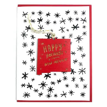 Snow Made "Happy Holidays From New Mexico" Card + Ornament