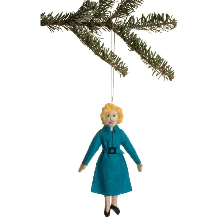 Felt Figurine: Betty White Ornament