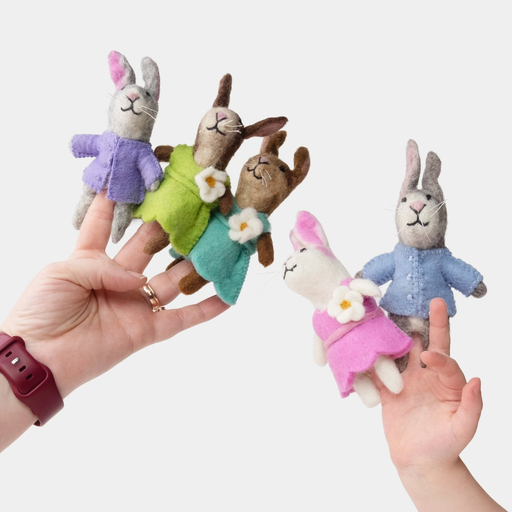 Felt Finger Puppet Bunny