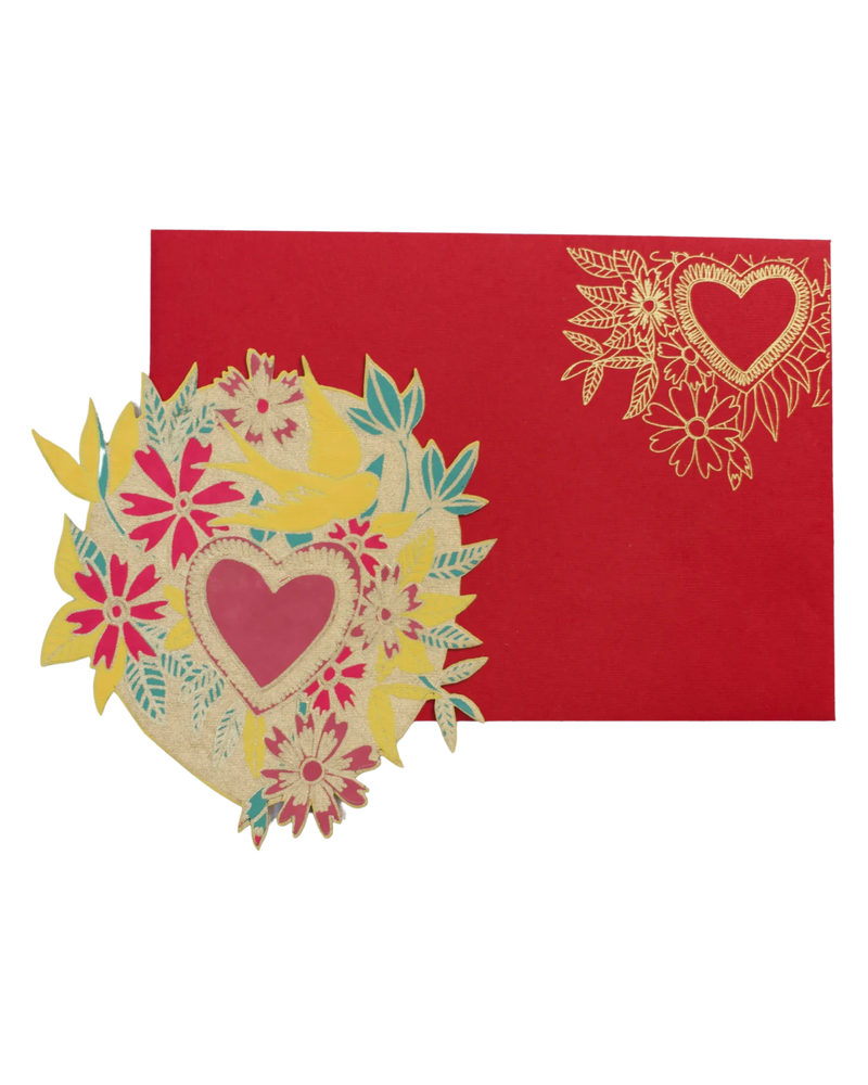 Floral Heart Card by East End Press