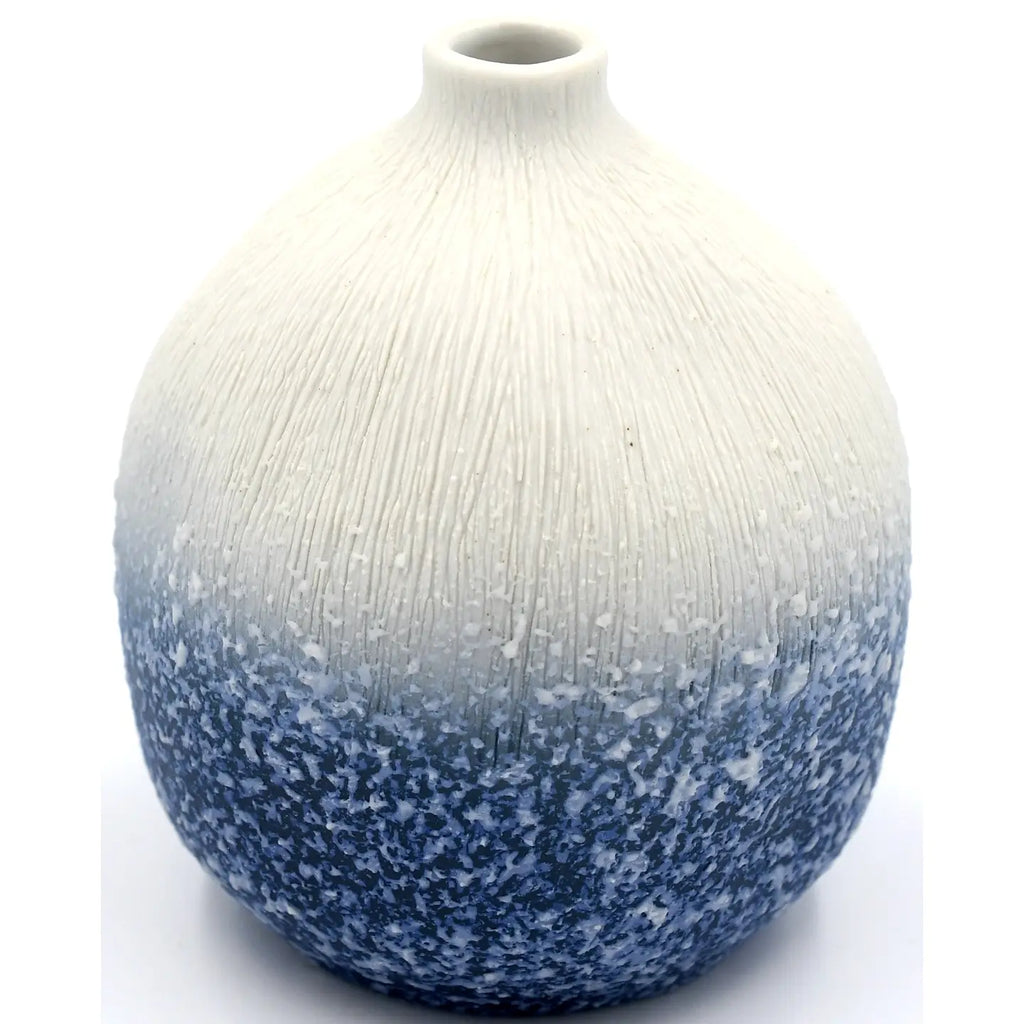 Indigo Speckled Porcelain Small Bud Vase