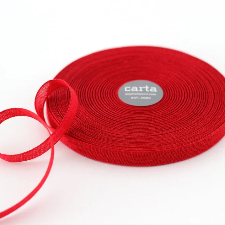 Studio Cart Loose Weave Cotton Ribbon by Yard Red