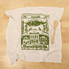 KEI & MOLLY Flour Sack Dish Towel: Colorado Train in Green