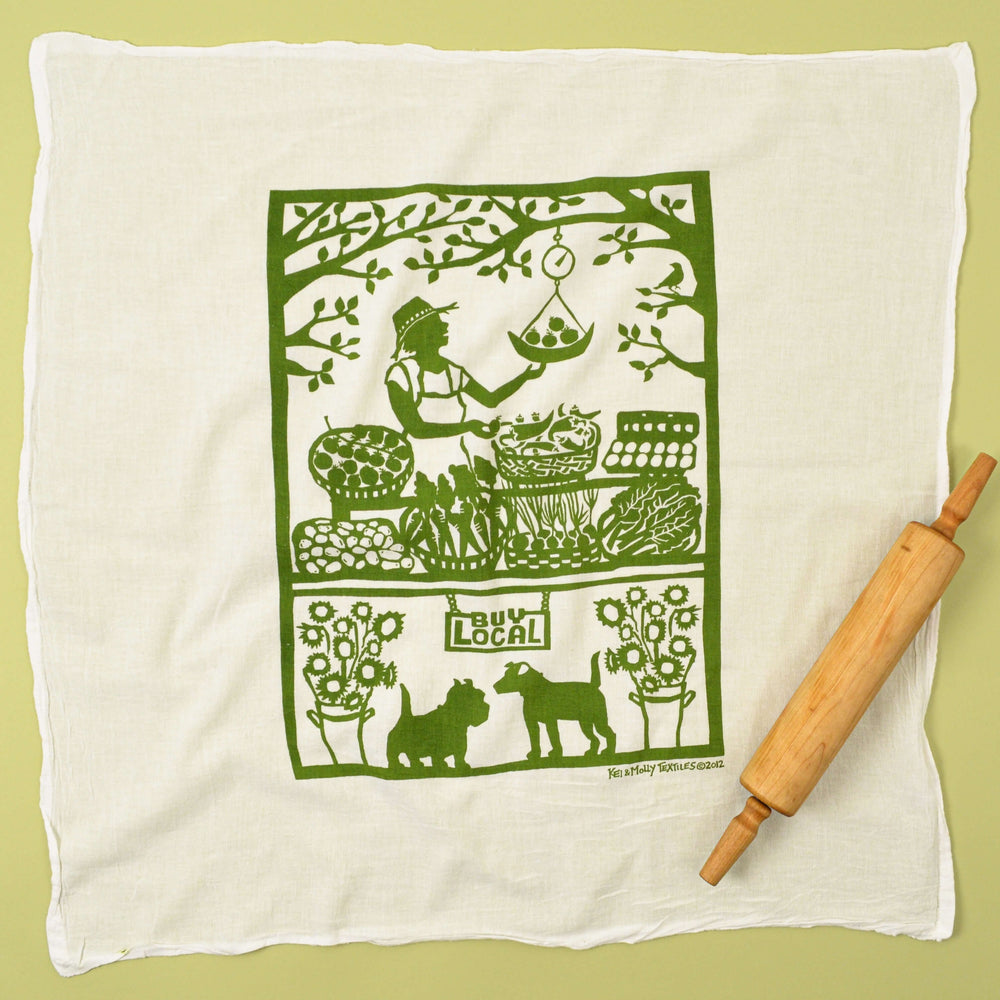 Kei & Molly Flour Sack Dish Towel: Chile Roaster – Kei & Molly Textiles, LLC