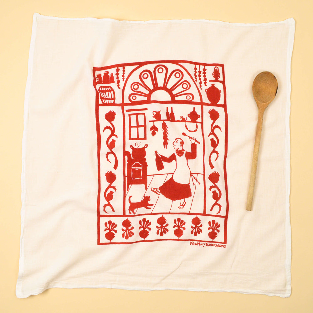 Kei & Molly Textiles Flour Sack Dish Towel: Adobe House – Kei