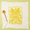 Kei & Molly Thank You Flour Sack Dish Towel in Gold Full View